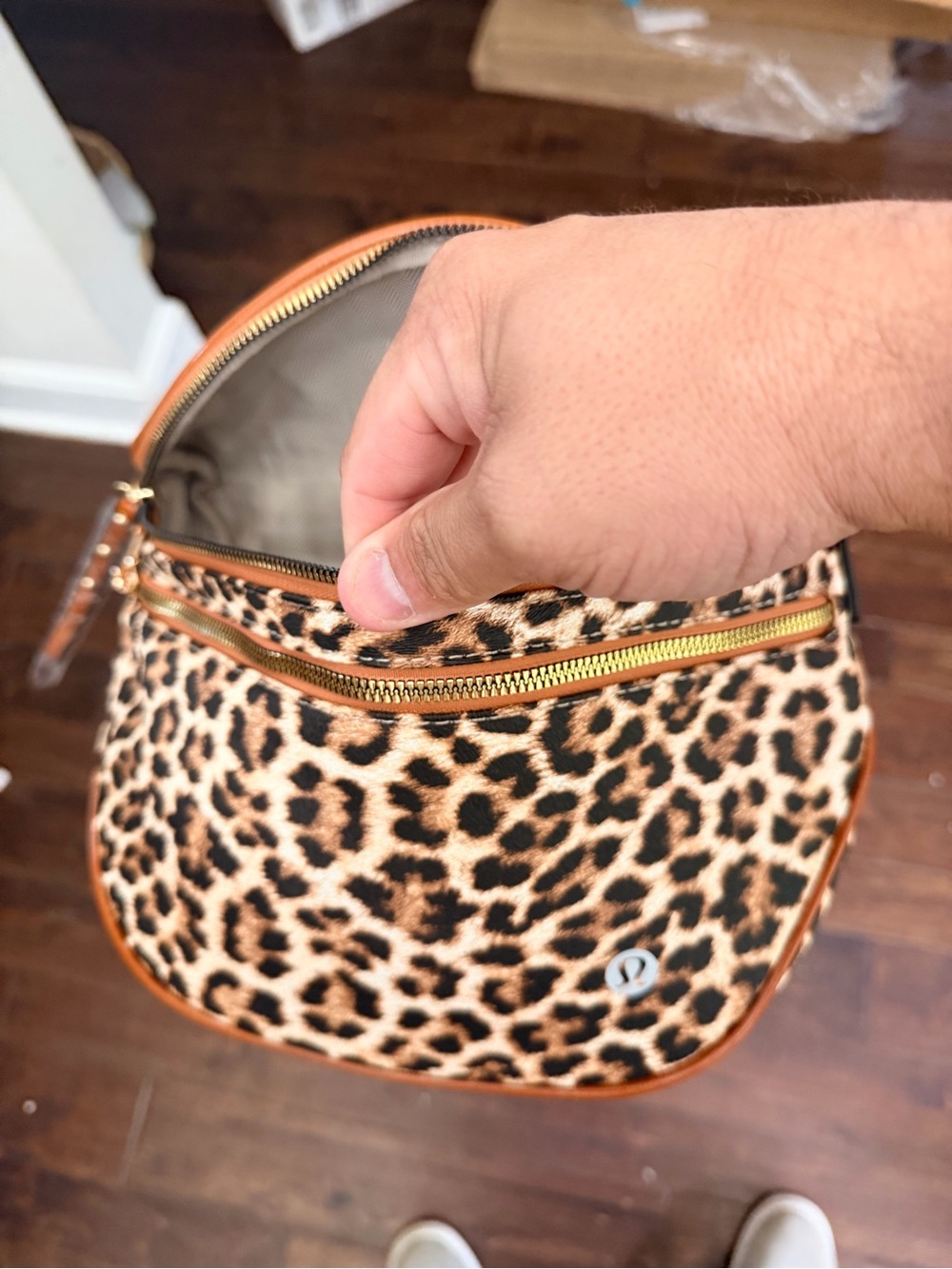 lululemon Leopard Print Crossbody Bag in Brown and Black - Picture 4 of 9